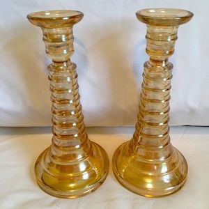 Beautiful 12 Ring Marigold Candleholders